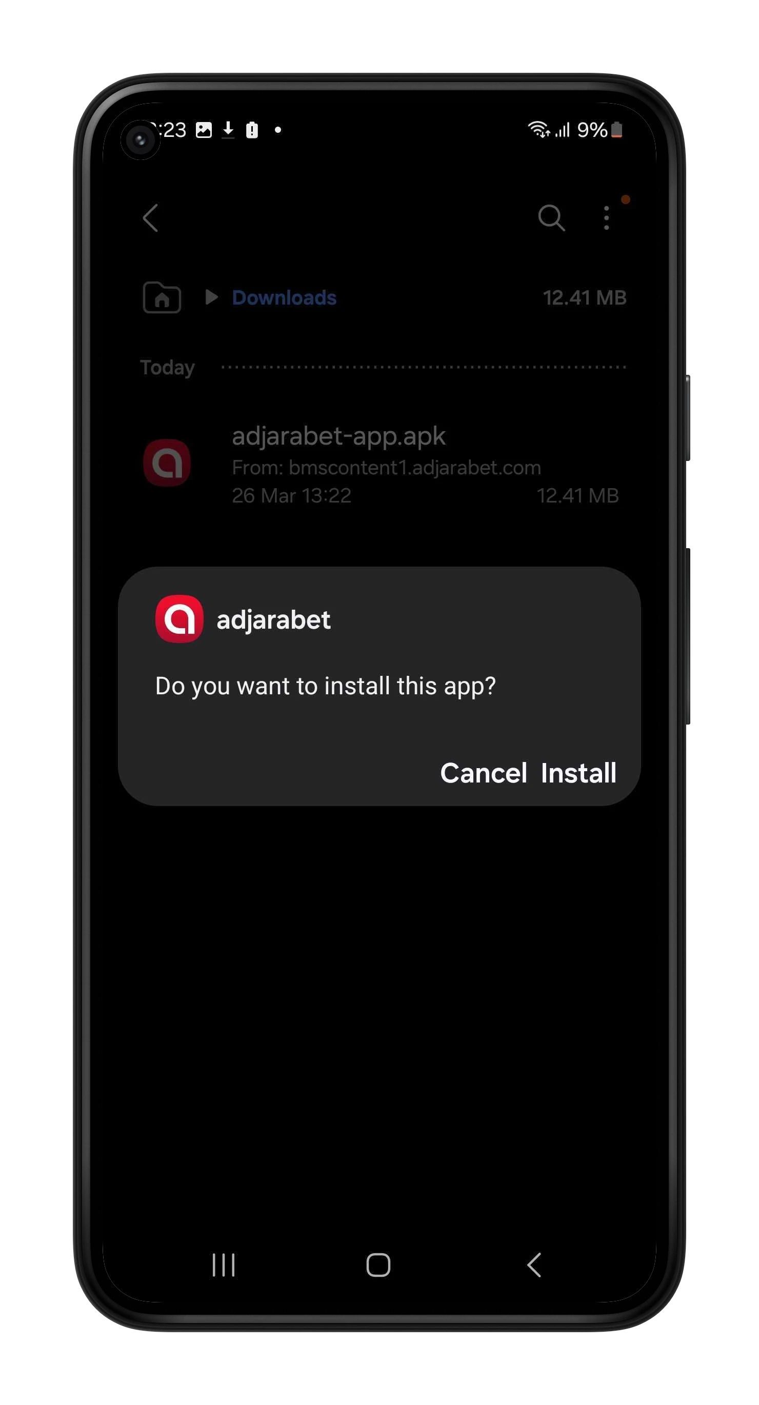 Downloads screen step 2